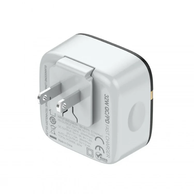 LDNIO A3513Q 32W QC3.0 3 USB Ports Phone Adapter, US Plug with Micro USB Cable, US Plug with 8 Pin Cable, US Plug with Type-C Cable, US Plug with Type-C to 8 Pin Cable, EU Plug with Micro USB Cable