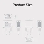 LDNIO A2316C 20W PD+QC 3.0 Phone USB Multi-hole Fast Charger, EU Plug with 8 Pin Cable, EU Plug with USB-C/Type-C Cable, EU Plug with Type-C to 8 Pin Cable, UK Plug with 8 Pin Cable... - Image 3