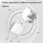 LDNIO A2316C 20W PD+QC 3.0 Phone USB Multi-hole Fast Charger, EU Plug with 8 Pin Cable, EU Plug with USB-C/Type-C Cable, EU Plug with Type-C to 8 Pin Cable, UK Plug with 8 Pin Cable... - Image 4