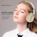 H7 Foldable Wireless Bluetooth Headset With Microphone Support TF Card, AUX - Image 2