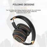 H7 Foldable Wireless Bluetooth Headset With Microphone Support TF Card, AUX - Image 3