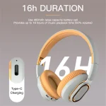 H7 Foldable Wireless Bluetooth Headset With Microphone Support TF Card, AUX - Image 5