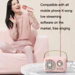 POLVCDG B152 Multi-Functional Small Family KTV Karaoke Microphone Sound Integration, POLVCDG B152 Pink, POLVCDG B152 Green - Image 6