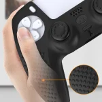 For PS5 Game Controller Joystick Cap Silicone Protective Cover Kit Dustproof Case, Black Polka Dots, White Smooth, Blue Smooth, Black Smooth - Image 5