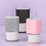 For iPhone 11/12 Power Adapter 2pcs Protective Case Cover Data Cable Organizer - Image 3