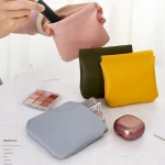 Portable Lipstick PU Case Mini Coin Cases Headphones Bag, Yellow, Pink, Light Blue, Light Grey, Black - Image 6