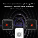 H3 Retro Vinyl Record Player Shape Mini Bluetooth Speaker, Black, White, Wood Grain - Image 4