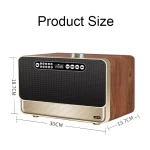 W1 Wooden HIFI Sound Effect Desktop Wireless Bluetooth Speaker - Image 3