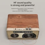 W1 Wooden HIFI Sound Effect Desktop Wireless Bluetooth Speaker - Image 5