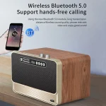 W1 Wooden HIFI Sound Effect Desktop Wireless Bluetooth Speaker - Image 6