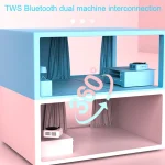 Manovo H3 Macaron Vinyl Record Player Bluetooth Speaker Retro Radio Stereo, Pink, Yellow, Blue - Image 5