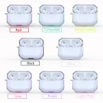 For AirPodS Pro RJT-AP-03 Bluetooth Earphone Transparent Soft Case TPU Protection Cover, White, Black, Red, Blue, Pink, Violet, Fluorescent Yellow, Rose Red - Image 2