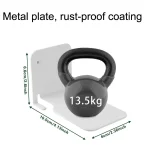 Hidden Stainless Steel Suspended Bookshelf Wall Support Frame Wall Mounted Bracket, Stainless Steel Shelf Black, Stainless Steel Shelf White - Image 3
