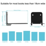 Hidden Stainless Steel Suspended Bookshelf Wall Support Frame Wall Mounted Bracket, Stainless Steel Shelf Black, Stainless Steel Shelf White - Image 4