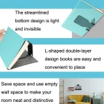 Hidden Stainless Steel Suspended Bookshelf Wall Support Frame Wall Mounted Bracket, Stainless Steel Shelf Black, Stainless Steel Shelf White - Image 5