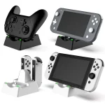 Game Console Handle Stand Charger For Nintendo Switch/Switch Oled/Switch Lite, DSS-100 White, DSS-100 Black - Image 2