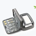 Baona Multifunctional Earphone Data Cable Digital Storage Bag, Spec:, Single-layer (Gray), Single-layer (Black), 2-layer (Gray), 2-layer (Black), Single-Layer Box (Gray), Single-Layer Box (Black)... - Image 2