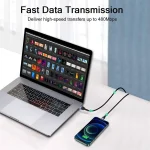 QGeeM MF01 USB-A To 8 Pin Phone Tablet Fast Charging Data Cable, Length:, 1m, 2m - Image 6