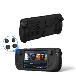 For Steam Deck V V4-1 Silicone Non-slip Protective Case for Pocket Consoles with Holder Function, V4-1Black), V4-1(Red), V4-1(Green), V4-1(Blue)