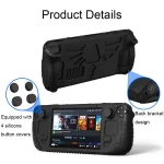 For Steam Deck V V4-1 Silicone Non-slip Protective Case for Pocket Consoles with Holder Function, V4-1Black), V4-1(Red), V4-1(Green), V4-1(Blue) - Image 3