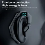 V19 Bone Conduction Digital Display Stereo Hanging Ear Sports Bluetooth Headset, V19 Blue, V19 Green, V19 Black, V19 White, V19 Pink - Image 6