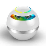 GS009 Bluetooth 4.2 Round Ball Small Speaker With Colorful Llight Support TF Card / FM