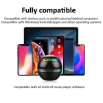 GS009 Bluetooth 4.2 Round Ball Small Speaker With Colorful Llight Support TF Card / FM - Image 5