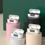 X999 Mini Wireless Noise Cancelling With Digital Display Charging Bin Bluetooth Headset, X999 Black, X999 White, X999 Pink, X999 Skin Color - Image 2