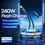 240W Fast Charging Data Cable,Length:1m, USB2.0, USB4.0 - Image 2