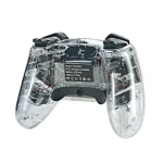 For Switch Pro Wireless Bluetooth Gamepad With LED Light Wake Up Function, Transparent With LED - Image 3