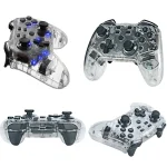 For Switch Pro Wireless Bluetooth Gamepad With LED Light Wake Up Function, Transparent With LED - Image 4
