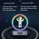 Y-558 Magnetic Levitation Astronaut TWS Bluetooth Speaker With RGB Light,Style:, Golden Basic, Silver Basic, Golden Clock Model, Silver Clock Model, Golden Wireless Charging, Silver Wireless Charging - Image 3