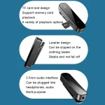 Y2 HiFi Bluetooth 5.3 Audio Receiver Lavalier 3.5mm Audio Call Converter Support TF Card Playback - Image 3