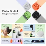 Original Xiaomi Redmi Buds 4 Lite TWS Bluetooth 5.3 Call Noise Reduction Earphone, Redmi Buds 4 Lite, Redmi Buds 4 Lite Black, Redmi Buds 4 Lite Orange, Redmi Buds 4 Lite Green - Image 3