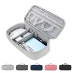 SM13 Multifunctional Digital Accessories Waterproof and Shock-absorbing Storage Bag, 25x6.5x12cm(Gray), 25x6.5x12cm(Dark Gray), 25x6.5x12cm(Navy Blue), 25x6.5x12cm(Pink), 25x6.5x12cm(Black) - Image 2