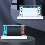 035 for Nintendo Switch/Oled Game Console Display Luminous Base Dustproof Cover, Spec:, Light Base, Transparent, White Label, Black Label, Handle, Jet Warrior, Noble, Gengar - Image 2