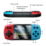 F1 3 Inch Horizontal Screen 620 In 1 Large Screen Pocket Console, Style:, Single Player Red Blue, Single Player Red Yellow, Single Player Black, Double Player Red Blue, Double Player Red Yellow... - Image 2