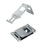 Z10A  Aluminum Alloy Double Folding Mobile Phone Holder Desktop Tablet Lazy Holder, Z10A  Silver, Z10A  Grey, Z10A  Black - Image 2