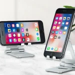 Z10A  Aluminum Alloy Double Folding Mobile Phone Holder Desktop Tablet Lazy Holder, Z10A  Silver, Z10A  Grey, Z10A  Black - Image 7