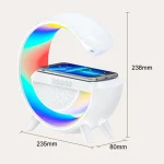 Smart Wireless Charging Ambient Light Bluetooth Speaker, DH001 (White) - Image 3