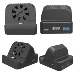 For Nintendo Switch / Switch OLED SW300 HDMI Video Casting Converter Cooling Fan Base Charger, Cooling Fan Base Charger - Image 2