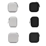 Baona Leather Digital Headphone Cable U Disk Storage Bag, Small Square Gray, Small Square Black, Rectangular Gray, Rectangular Black, Large Square Gray, Large Square Black - Image 2