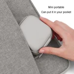 Baona Leather Digital Headphone Cable U Disk Storage Bag, Small Square Gray, Small Square Black, Rectangular Gray, Rectangular Black, Large Square Gray, Large Square Black - Image 5