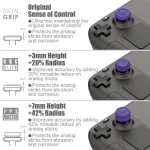 005 for Steam Deck Game Console Joystick Cap Set Anti-skid Combination Button Cap, Black, Green, Purple, Yellow - Image 4