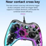 S03 Glare Transparent Wired Gamepad for Nintendo Switch/Sony PS/Computer, Black, White - Image 3