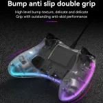 S03 Glare Transparent Wired Gamepad for Nintendo Switch/Sony PS/Computer, Black, White - Image 4