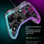 S03 Glare Transparent Wired Gamepad for Nintendo Switch/Sony PS/Computer, Black, White - Image 5