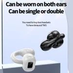 M10 IPX5 Waterproof Ear Clip Bluetooth Earphones, Style:, M10 Single White, M10 Single Pink, M10 Single Skin Color, M10 Single Green, M10 Single Black, M10 Doble White, M10 Doble Pink, M10 Doble Gr... - Image 6