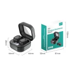 With Charging Bin Stereo Wireless Bluetooth Earphones, Style:, BY17 Black, BY17 White, BY18 Digital Display Black, BY18 Digital Display White - Image 2