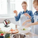 AhaStyle ST01 Double Swivel Aluminum Alloy Convenient Phone Charging Stand Base, ST01 (Black), ST01 (Silver) - Image 6